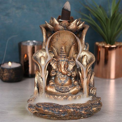 Eleanoras Bronze Ganesh Backflow Incense Burner 