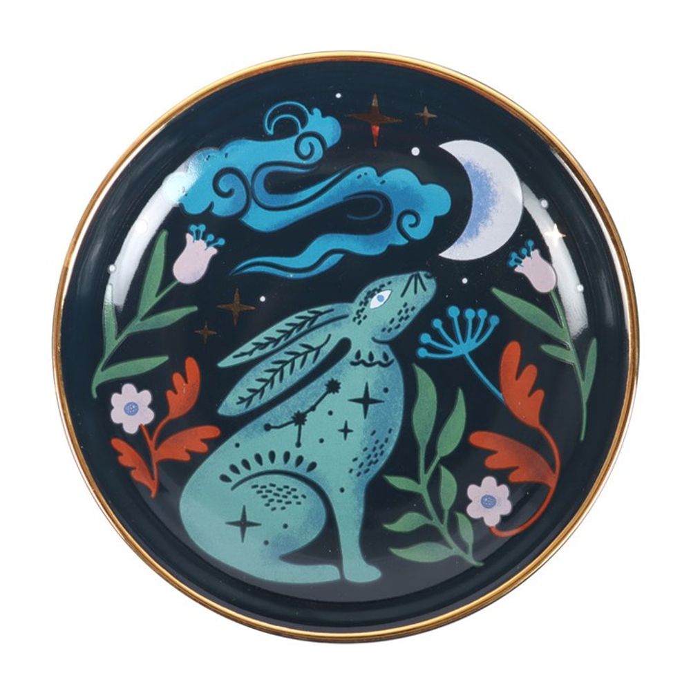 Eleanoras Midnight Hare Trinket Dish Trinket Dishes