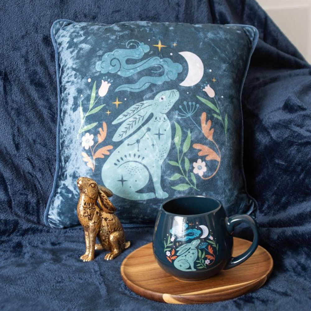 Eleanoras Midnight Hare Square Cushion Cushions & Covers