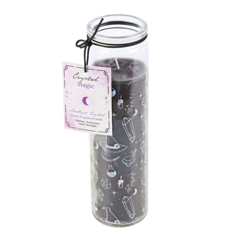 Eleanoras Crystal Witch Jasmine Tube Candle With Amethyst Chips Candles