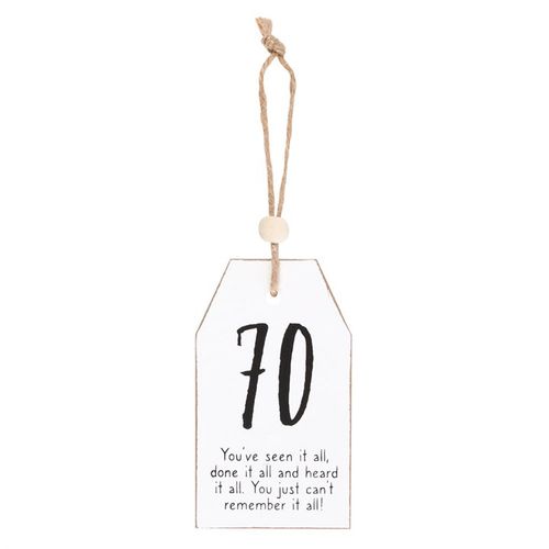 Eleanoras 70 Milestone Birthday Hanging Sentiment Sign 