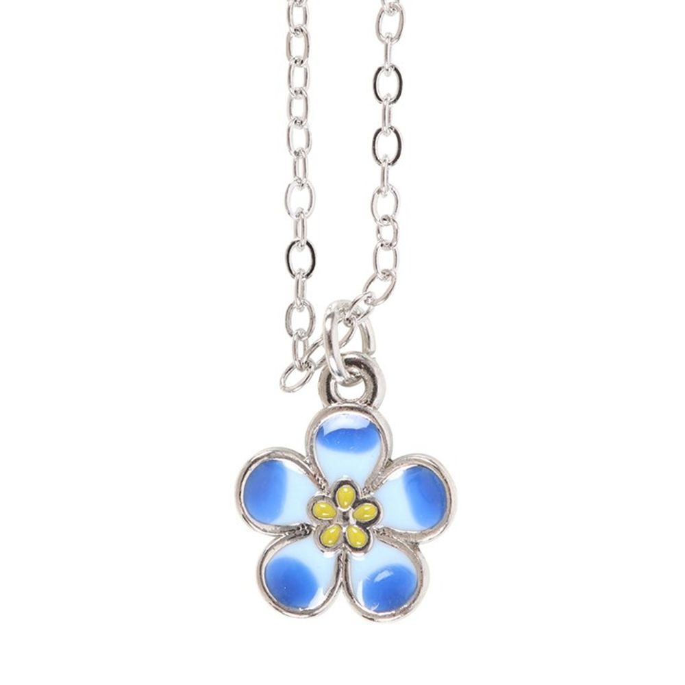 Eleanoras Forget Me Not Flower Necklace On Greeting Card Jewellery