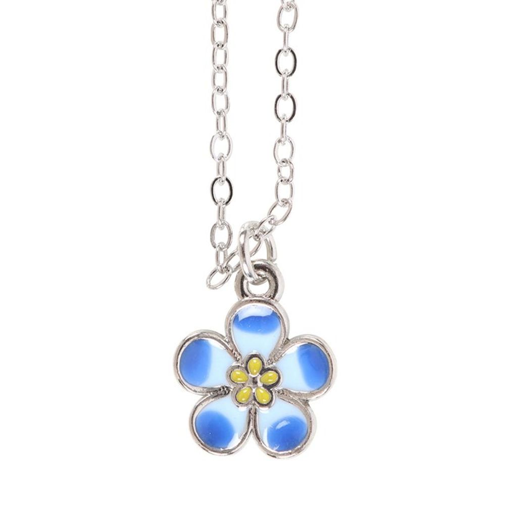 Eleanoras FORGET ME NOT FLOWER NECKLACE ON GREETING CARD Jewellery