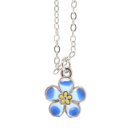 Eleanoras FORGET ME NOT FLOWER NECKLACE ON GREETING CARD Jewellery