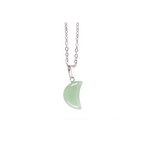 Eleanoras GREEN ADVENTURINE CRYSTAL MOON NECKLACE ON GREETING CARD Jewellery