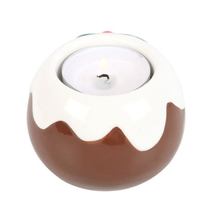 Eleanoras CHRISTMAS PUDDING TEALIGHT CANDLE HOLDER Candle Holders