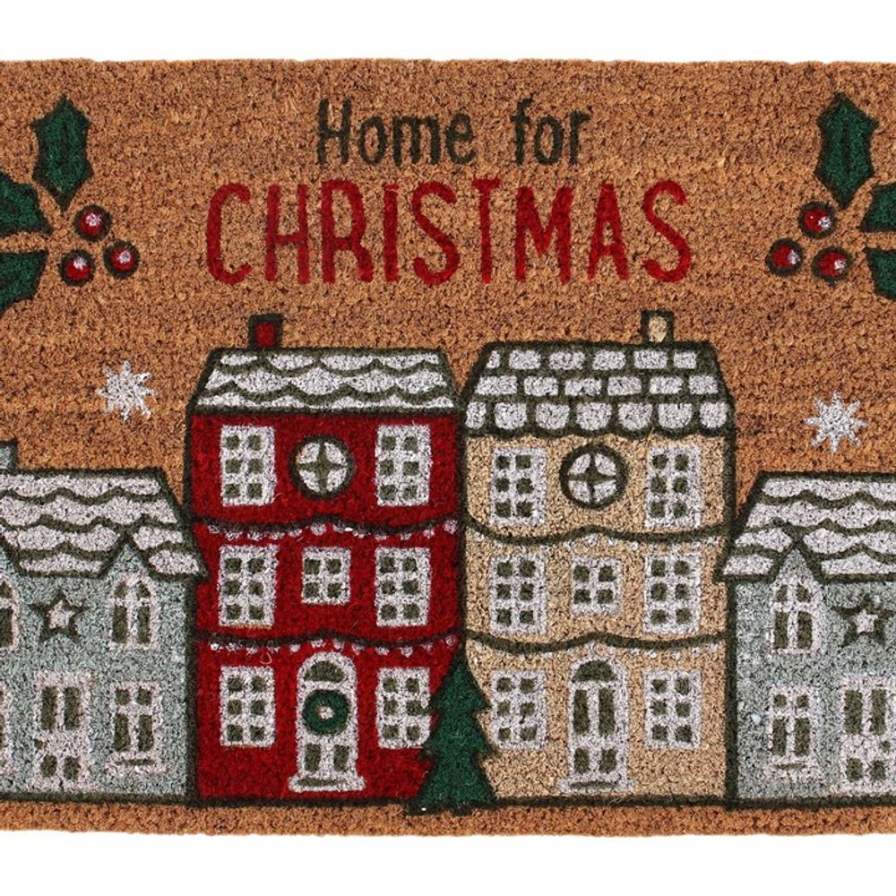 Eleanoras HOME FOR CHRISTMAS NATURAL DOORMAT Indoor Doormats