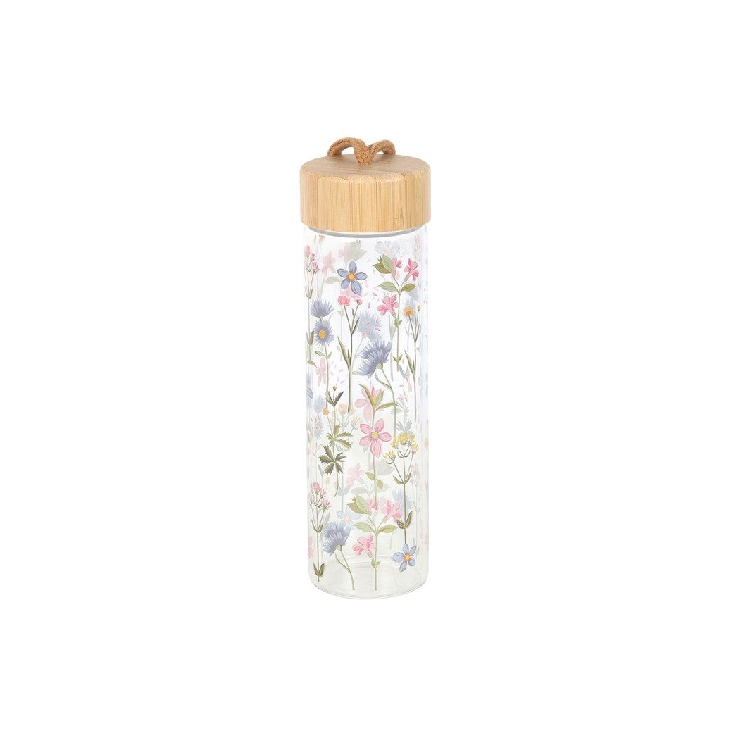 Eleanoras FLORAL PRINT GLASS WATER BOTTLE Bottles & Flasks