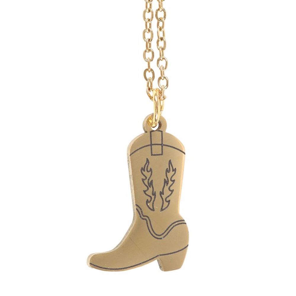 Eleanoras COWBOY BOOT NECKLACE ON GREETING CARD Jewellery