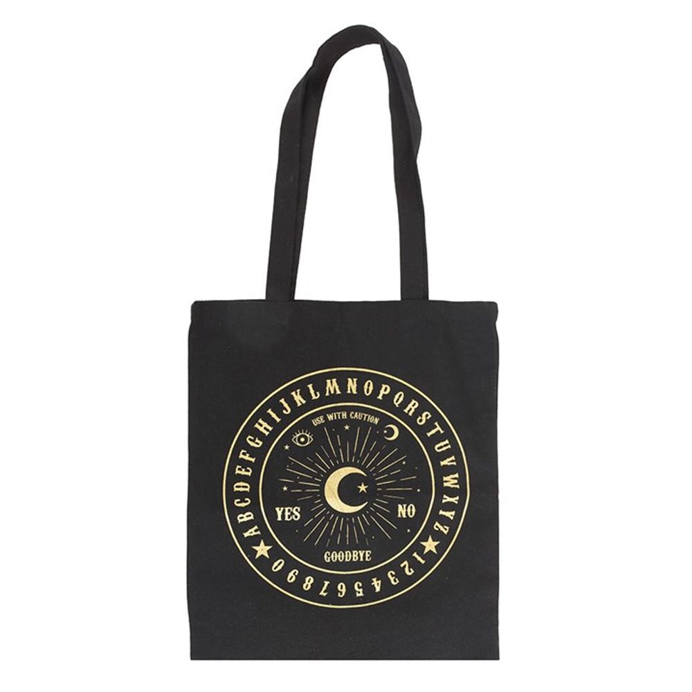Eleanoras Black & Gold Talking Board Polycotton Tote Bag Totes & Shopping Bags