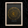 Eleanoras Black Astrology Wheel Framed Wall Art Print Framed Prints