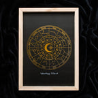 Eleanoras Black Astrology Wheel Framed Wall Art Print Framed Prints