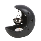 Eleanoras BLACK CRESCENT MOON HANGING OIL BURNER Oil Burners