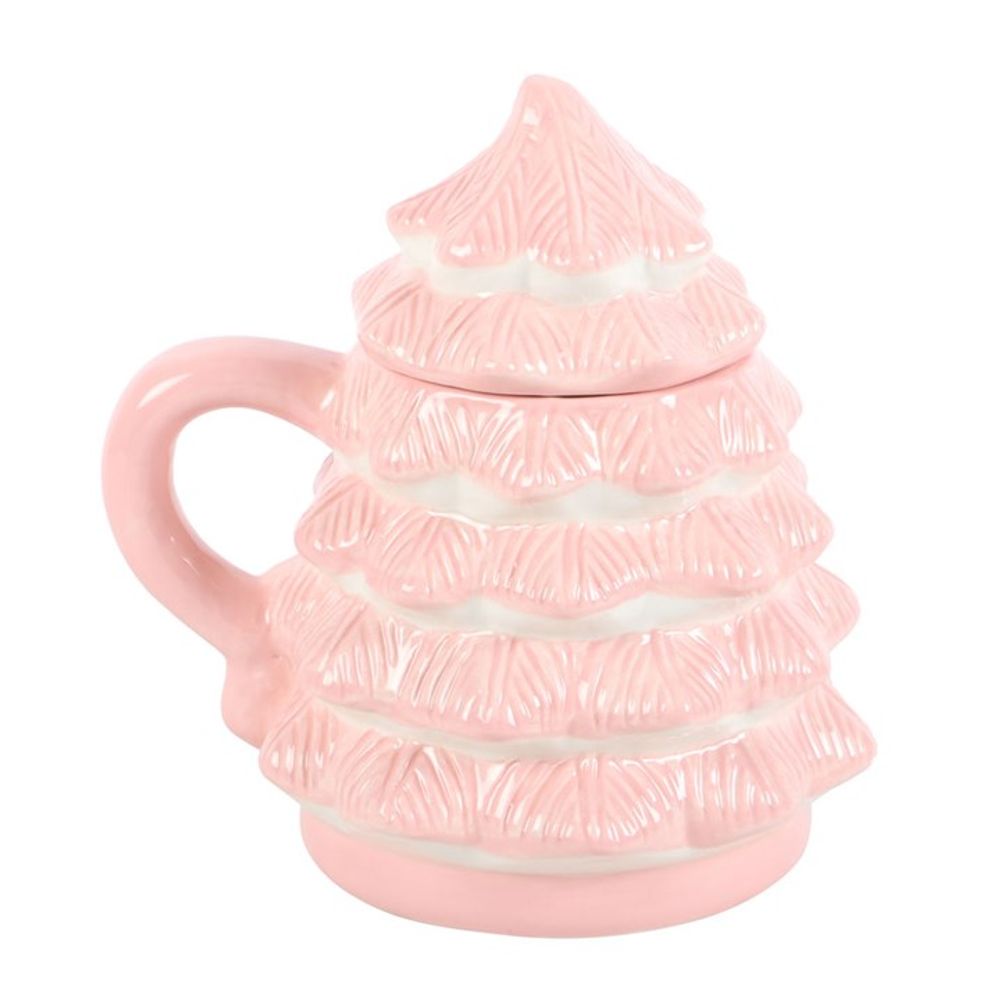 Eleanoras Pink Christmas Tree Shaped Mug Mugs