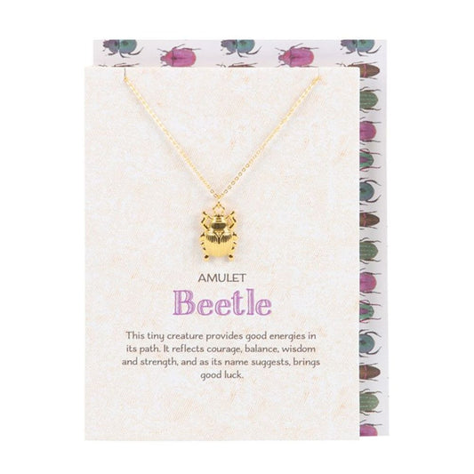 LUCKY BEETLE NECKLACE CARD Jewellery from Eleanoras