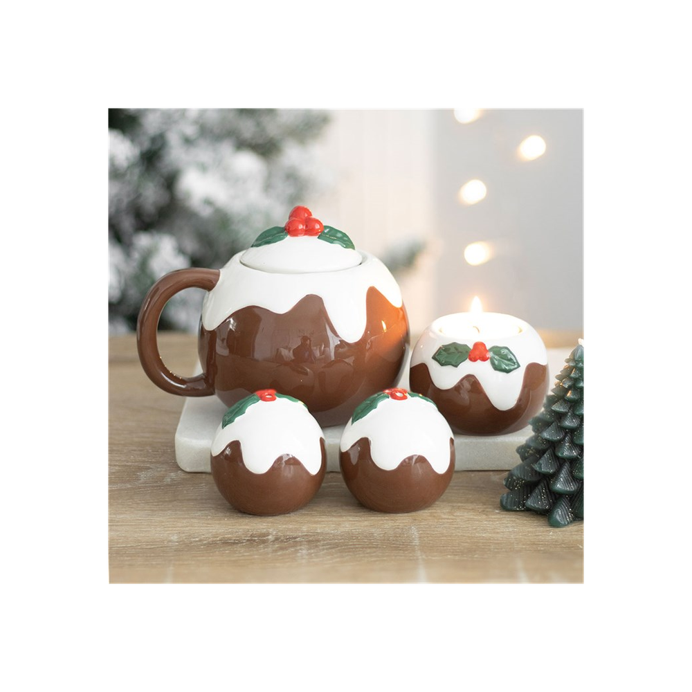 Eleanoras CHRISTMAS PUDDING TEALIGHT CANDLE HOLDER Candle Holders