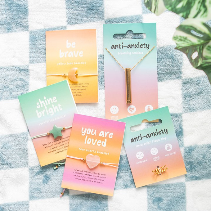 Eleanoras Be Brave Yellow Jade Crystal Moon Bracelet Jewellery