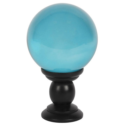 Eleanoras TEAL CRYSTAL BALL ON STAND LARGE 