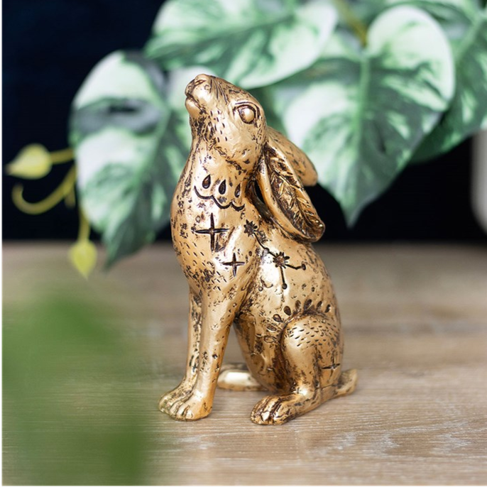 MIDNIGHT HARE RESIN ORNAMENT