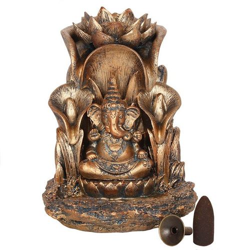Eleanoras Bronze Ganesh Backflow Incense Burner 