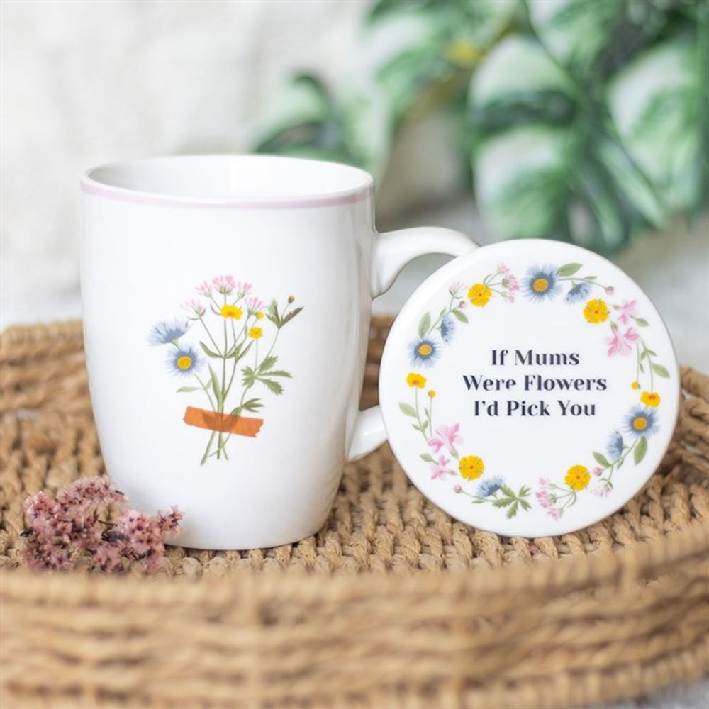 Eleanoras IF MUMS WERE FLOWERS FLORAL MUG & COASTER SET 