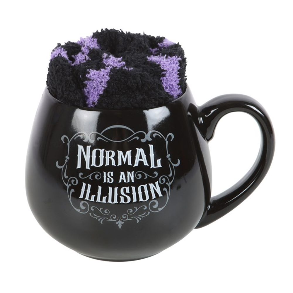 Eleanoras Normal Is An Illusion Gothic Mug & Socks Set Mugs