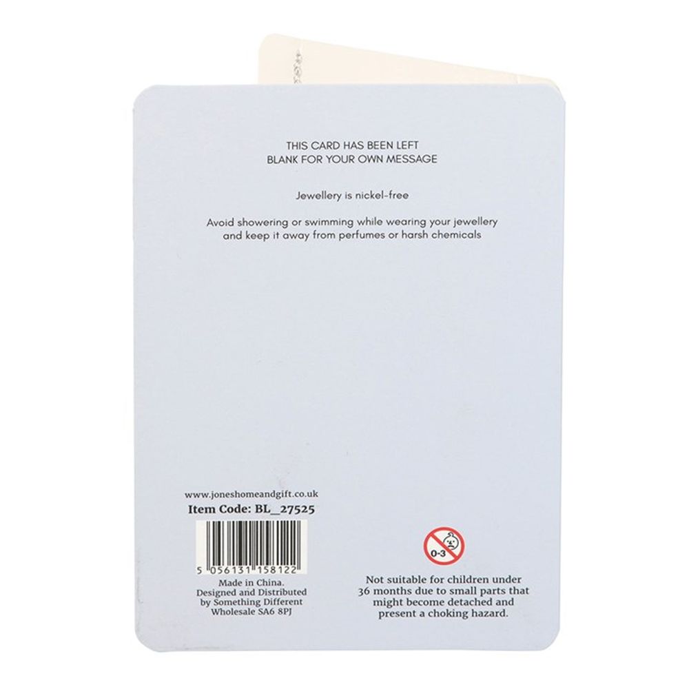 Eleanoras Forget Me Not Flower Necklace On Greeting Card Jewellery