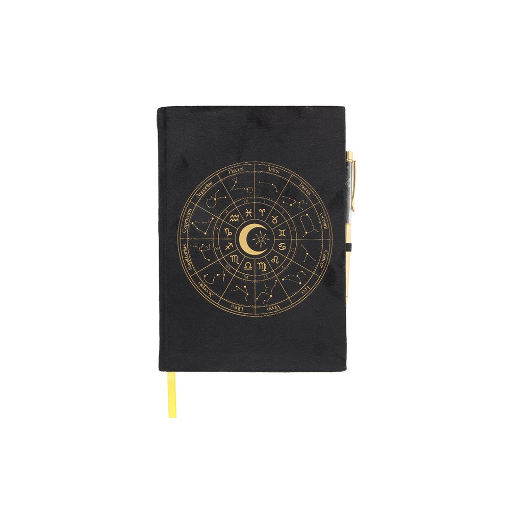 Eleanoras Astrology Wheel Journal With Black Obsidian Pen Notebooks