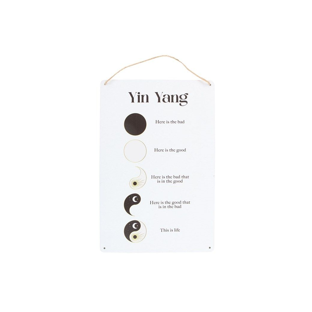 Eleanoras YIN YANG HANGING METAL SIGN Signs & Plaques