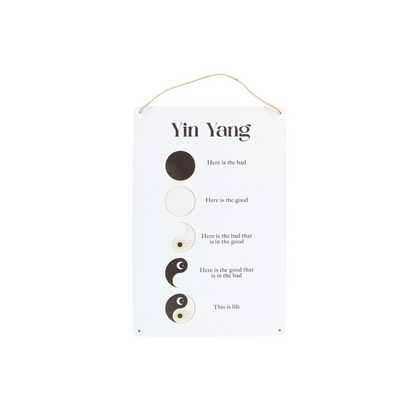 Eleanoras YIN YANG HANGING METAL SIGN Signs & Plaques