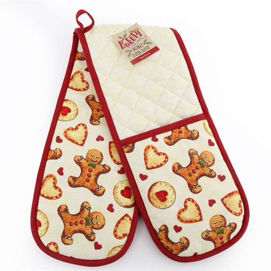 Eleanoras GINGERBREAD COOKIE DOUBLE OVEN GLOVE 