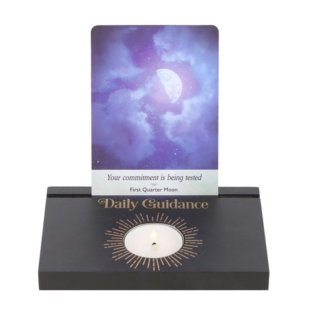 Eleanoras DAILY GUIDANCE BLACK TAROT CARD STAND TEALIGHT HOLDER 