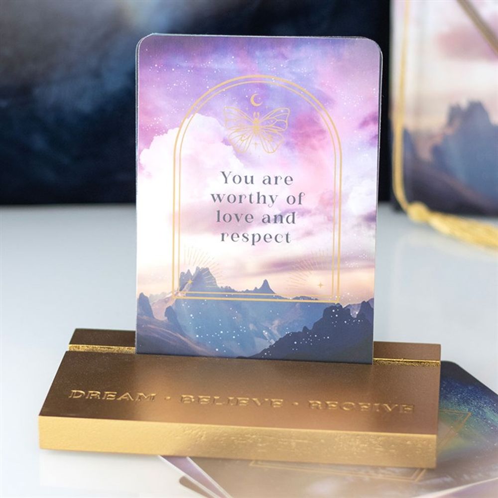 Eleanoras Ethereal Affirmation Cards With Wooden Stand 