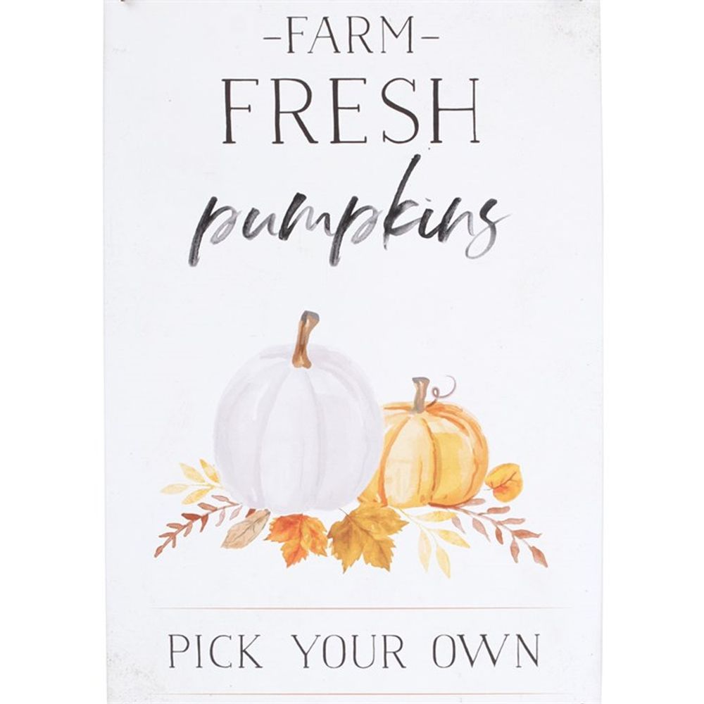 Eleanoras Farm Fresh Pumpkins Metal Hanging Sign 