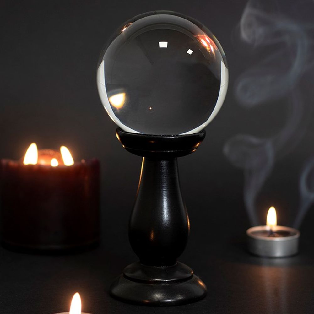 Eleanoras Small Clear Crystal Ball On Stand Crystal Balls