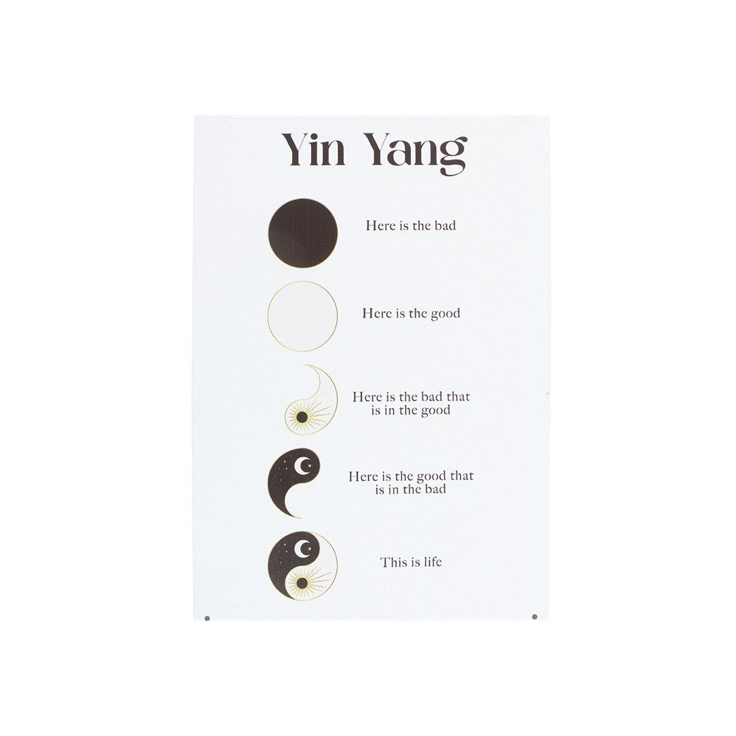 Eleanoras YIN YANG HANGING METAL SIGN Signs & Plaques