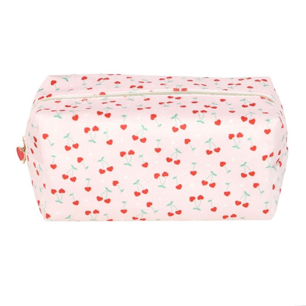 Eleanoras HEART CHERRY PRINT MAKEUP BAG Make Up & Wash Bags