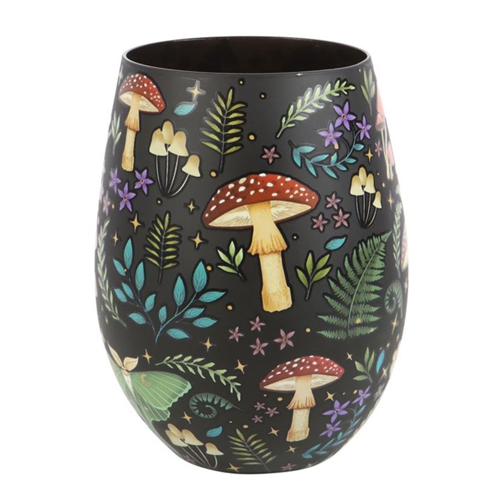Eleanoras Dark Forest Print Stemless Glass Drinkware