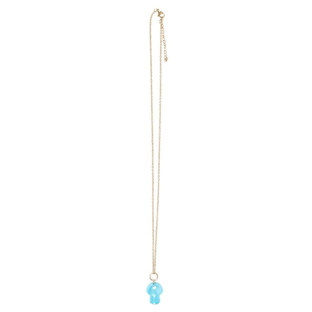 Eleanoras BLUE AURA CRYSTAL MUSHROOM NECKLACE GREETING CARD Jewellery