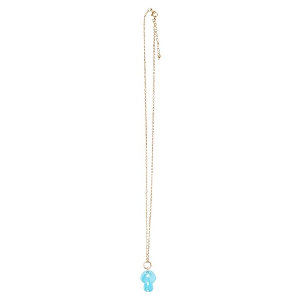 Eleanoras BLUE AURA CRYSTAL MUSHROOM NECKLACE GREETING CARD Jewellery