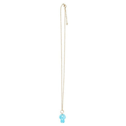 Eleanoras BLUE AURA CRYSTAL MUSHROOM NECKLACE GREETING CARD Jewellery