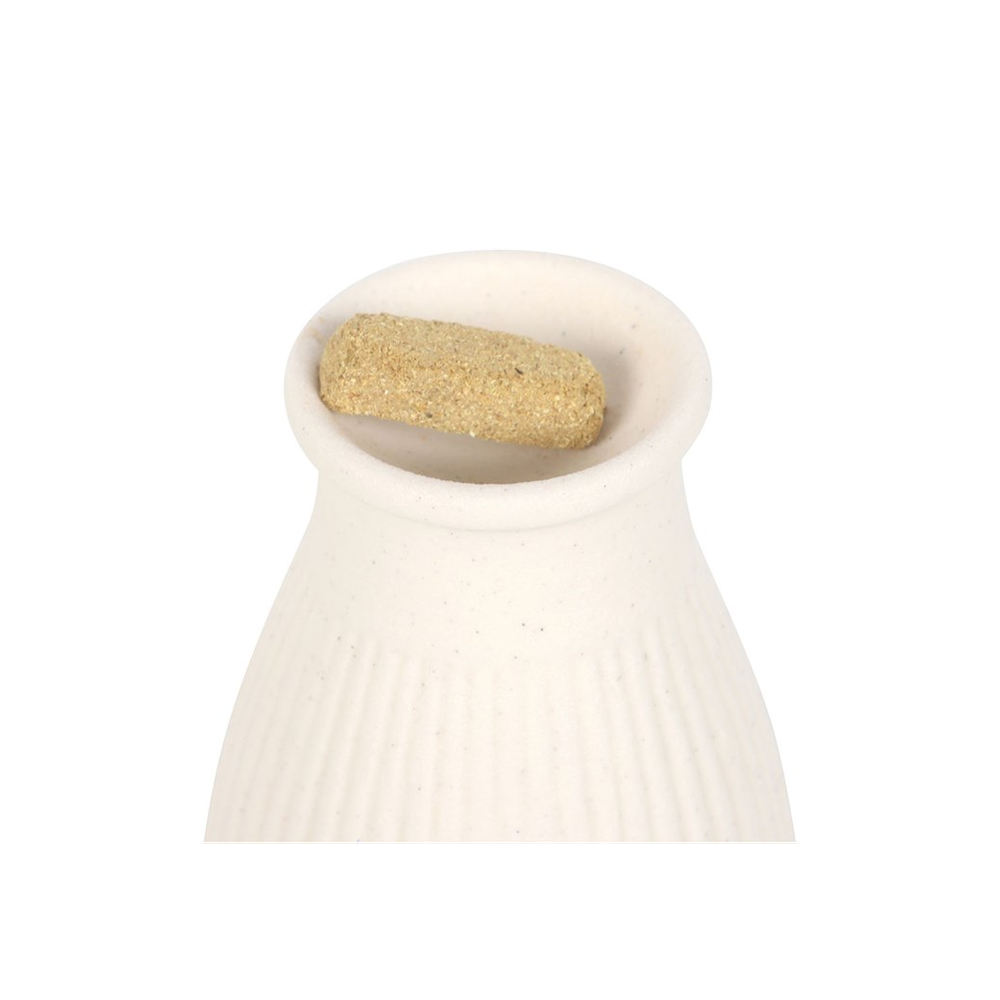 Eleanoras Cream Ribbed Palo Santo Brick Burner 