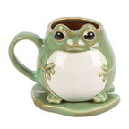 Eleanoras Frog Shaped Mug & Lily Pad Saucer Mugs