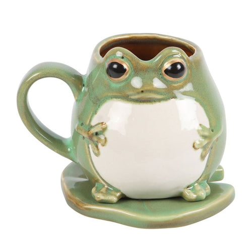 Eleanoras Frog Shaped Mug & Lily Pad Saucer Mugs