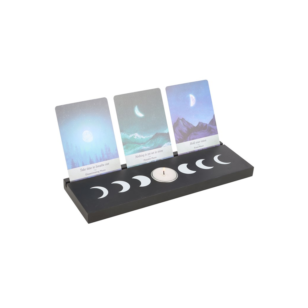 Eleanoras BLACK MOON PHASE TAROT CARD STAND TEALIGHT HOLDER Candle Holders