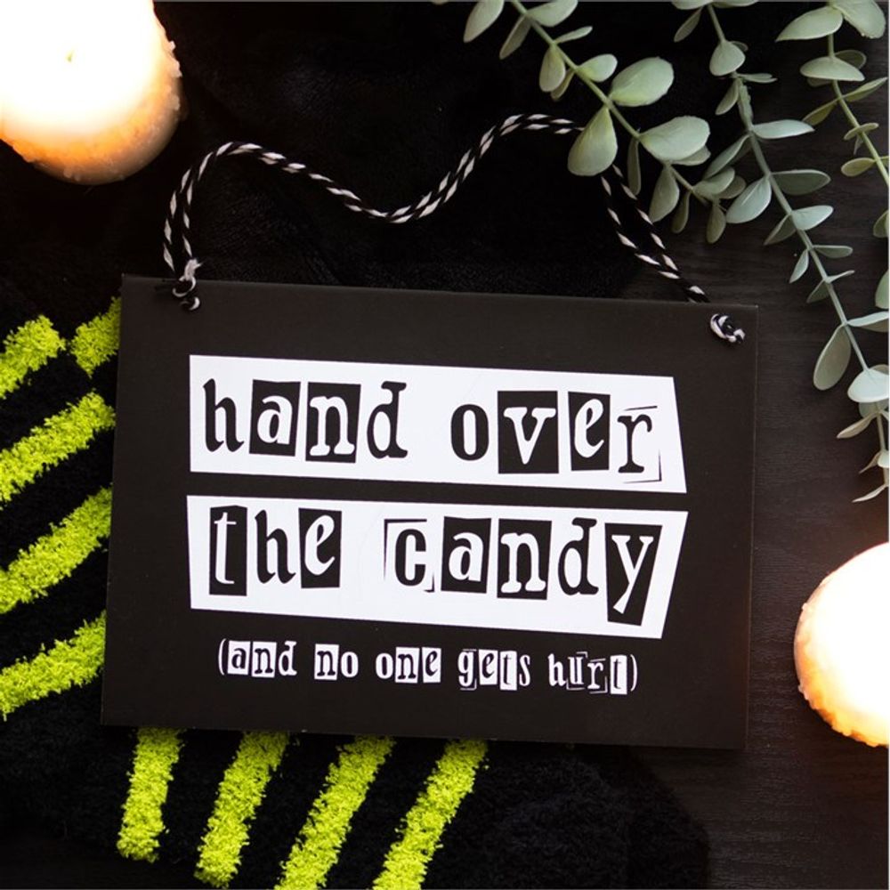 Eleanoras Hand Over The Candy Hanging Sign Signs & Plaques