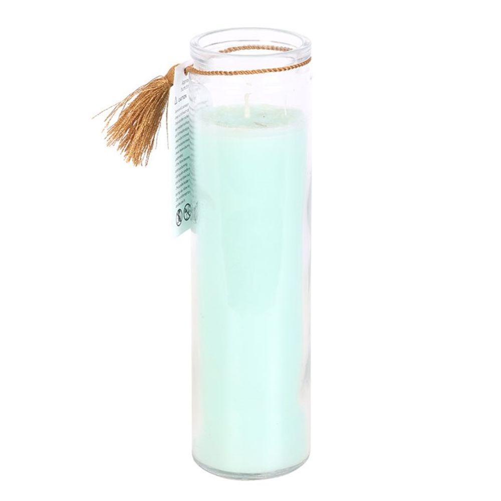 Eleanoras White Sage Tube Candle With Clear Quartz Crystals 