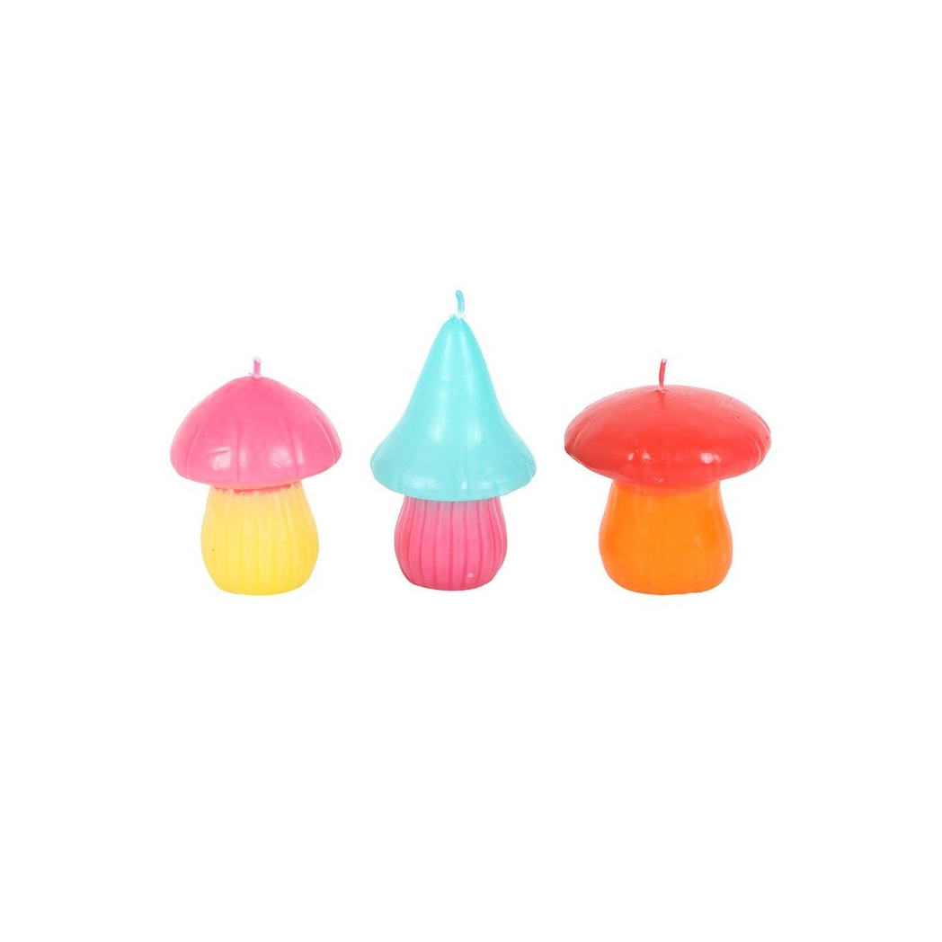 Eleanoras SET OF 3 MUSHROOM SHAPED CANDLES Candles