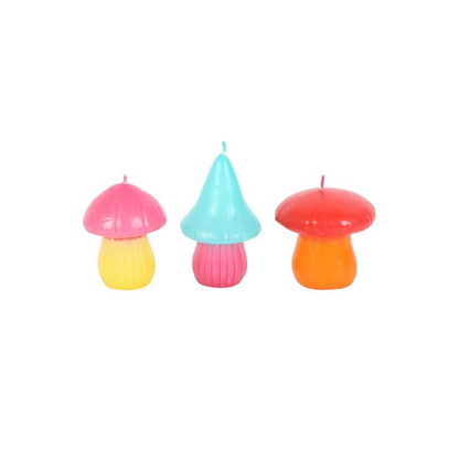 Eleanoras SET OF 3 MUSHROOM SHAPED CANDLES Candles