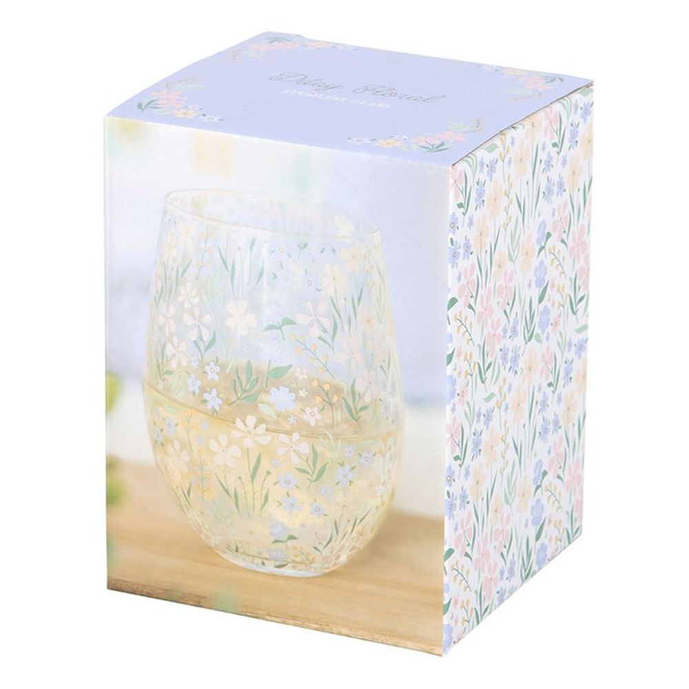 Eleanoras DITSY FLORAL PRINT STEMLESS GLASS 